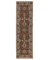 Jhb Design Devine Dev62r1 2'3" X 7'6" Runner Area Rug In Red,ivory