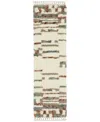Jhb Design Axis Ax06a 2'3" X 7'6" Runner Area Rug In Ivory