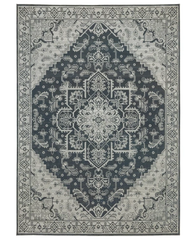 Jhb Design Intrigue Int07 3'10" X 5'5" Area Rug In Blue,beige