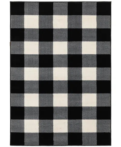 Jhb Design Georgia 678 5'3" X 7'3" Area Rug In Black