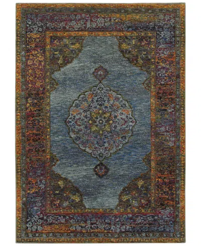 Jhb Design Andorra Ardebil 7'10" X 10'10" Area Rug In Blue