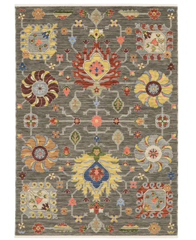 Jhb Design Lucca 8111 5'3" X 7'6" Area Rug In Gray