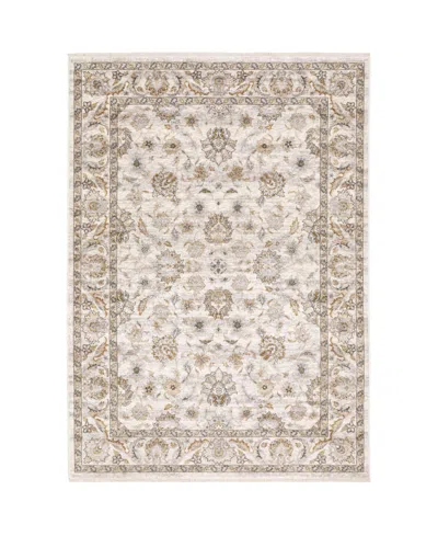 Jhb Design Maharaja 70e Ivory And Gray 2' X 3' Area Rug In Ivory,gray