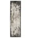 Jhb Design Nebulous 050j9 2'3" X 7'6" Runner Area Rug In Gray