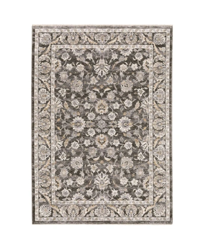 Jhb Design S Kumar Kum03 Gray And Ivory 6'7" X 9'6" Area Rug In Gray,ivory