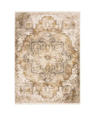 Jhb Design S Kumar Kum11 Gold And Ivory 3'3" X 5' Area Rug In Gold,ivory