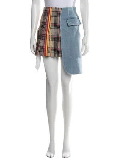 Pre-owned Ji Oh Linen Mini Skirt In Neutrals