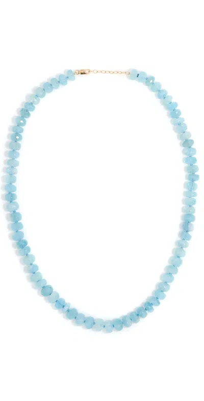 Jia Jia 14k Aquamarine Crystal Necklace Aqua