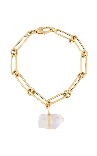 Jia Jia 14k Gold Crystal Charm Bracelet In Clear