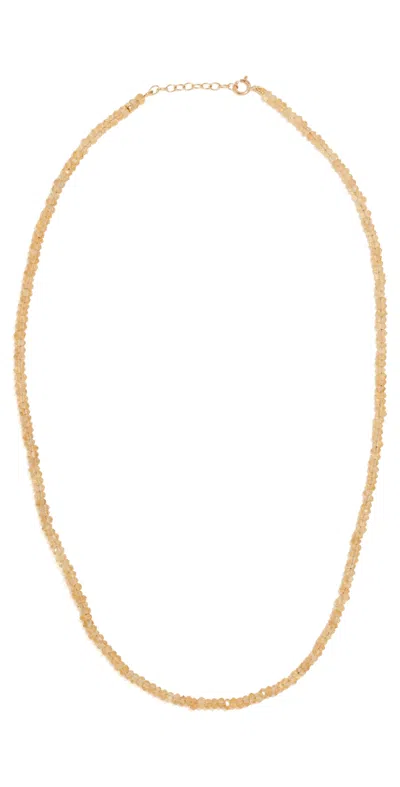 Jia Jia 14k Gold November Citrine Beaded Necklace Citrine