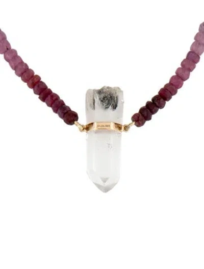 Pre-owned Jia Jia 14k Multistone Arizona Pendant Necklace, 18.25" In Multicolor