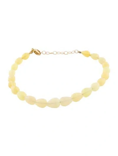 Pre-owned Jia Jia 14k Opal Bead Bracelet, 7" In Multicolor
