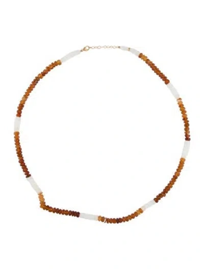 Pre-owned Jia Jia 14k Opal Beaded Necklace, 17.25" In Multicolor