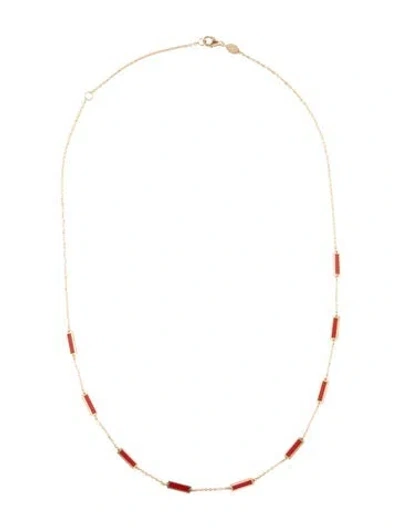 Pre-owned Jia Jia 14k Station Link Necklace, 18" In Multicolor
