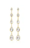 Jia Jia 14k Yellow Gold Chakra White Topaz Five Teardrop Earrings