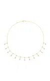 Jia Jia 14k Yellow Gold Chakra White Topaz Princess Necklace