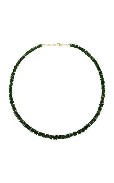 Jia Jia 14k Yellow Gold Chrome Diopside Necklace In Green