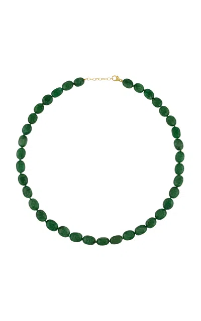 Jia Jia 14k Yellow Gold Emerald Quartz Necklace In Green