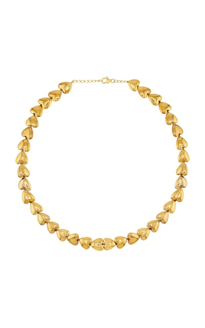 Jia Jia 14k Yellow Gold Hematite Golden Heart Necklace
