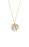 Jia Jia 14k Yellow Gold Love Crystal Quartz Hand Wrapped Heart In White
