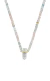 Jia Jia 14k Yellow Gold Morganite Crystal Quartz Charm Necklace In Pink