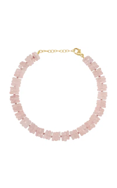 Jia Jia 14k Yellow Gold Quartz Bracelet In Pink