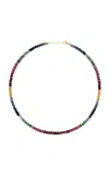 Jia Jia 14k Yellow Gold Sapphire Necklace In Multi