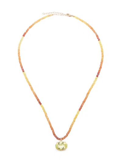 Jia Jia 14kt Yellow Gold Arizona Citrine And Sapphire Necklace