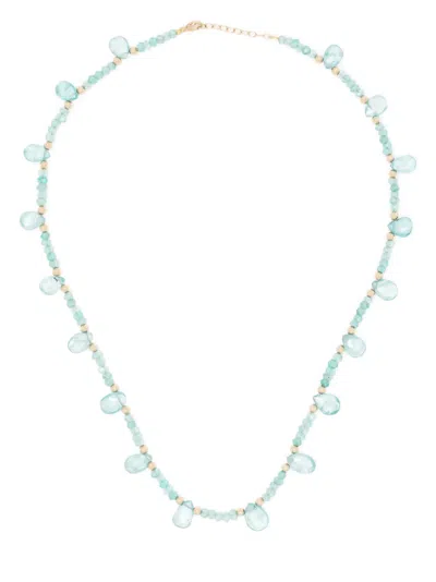 Jia Jia 14kt Yellow Gold Arizona Teardrop Apatite Necklace In Blue