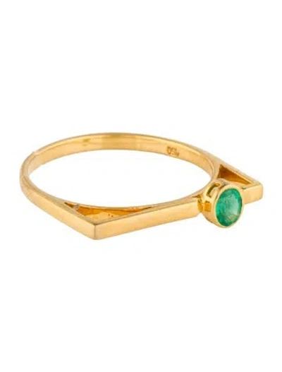 Pre-owned Jia Jia 18k Emerald Band In Multicolor