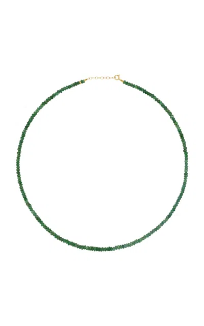 Jia Jia Birthstone May 14k Yellow Gold Emerald Necklace