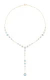 Jia Jia Chakra 14k Yellow Gold  Topaz Lariat Necklace