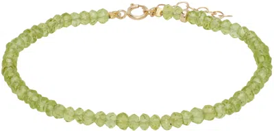 Jia Jia Green Birthstone August Peridot Bracelet In 14k Yellow Gold