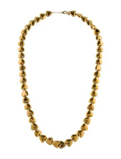 Pre-owned Jia Jia Heart Collar Necklace, 24.75" In Multicolor