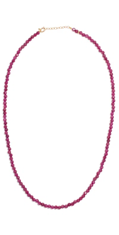 Jia Jia July Ruby Beaded Necklace Ruby
