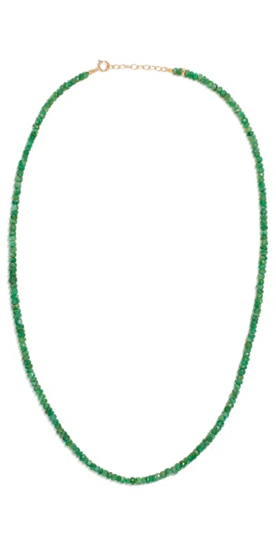Jia Jia May Emerald Beaded Necklace Emerald