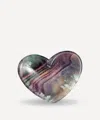 Jia Jia Rainbow Fluorite Small Heart Dish In Multi