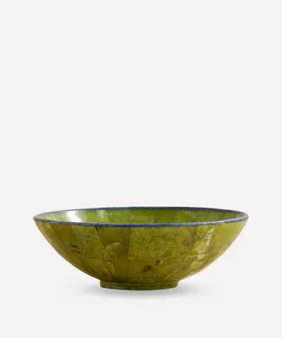 Jia Jia Serpentine And Lapis Lazuli Large Bowl In Green