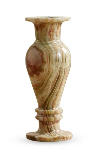Jia Jia Set-of-two Onyx Fluted Vase In Brown