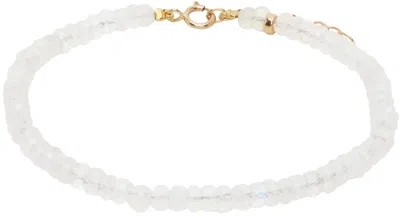 Jia Jia Transparent June Birthstone Rainbow Moonstone Bracelet In White