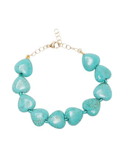 Jia Jia Turquoise Heart Bracelet In Blue