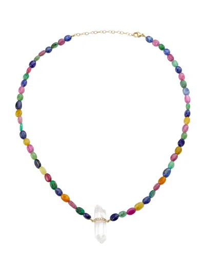 Jia Jia Women's 14k Yellow Gold & Multi-gemstone Necklace In Purple