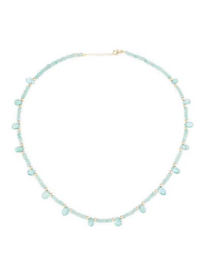 Jia Jia Women's Arizona 14k Yellow Gold & Apatite Beaded Necklace In Blue