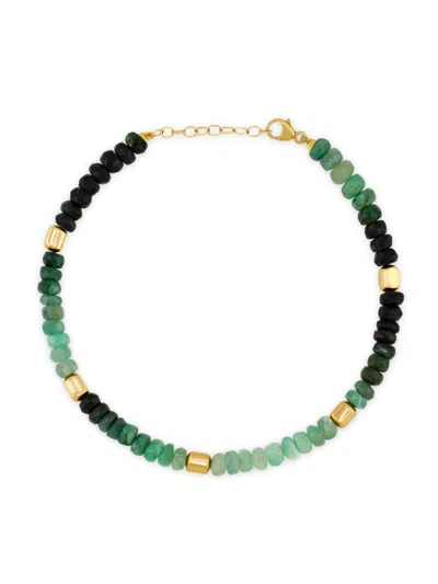 Jia Jia Women's Arizona 14k Yellow Gold & Emerald Bracelet In Green