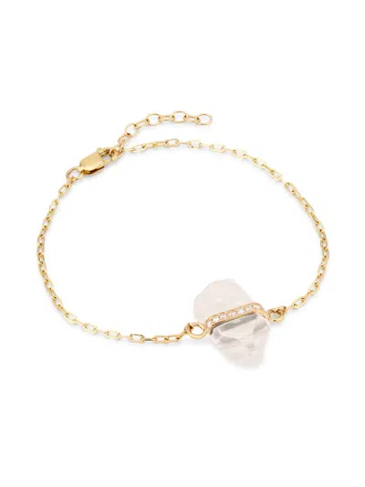 Jia Jia Women's Crystalline 14k Yellow Gold, Crystal Quartz & 0.25 Tcw Diamond Bracelet