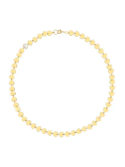 Jia Jia Women's Love 14k Yellow Gold Heart Necklace