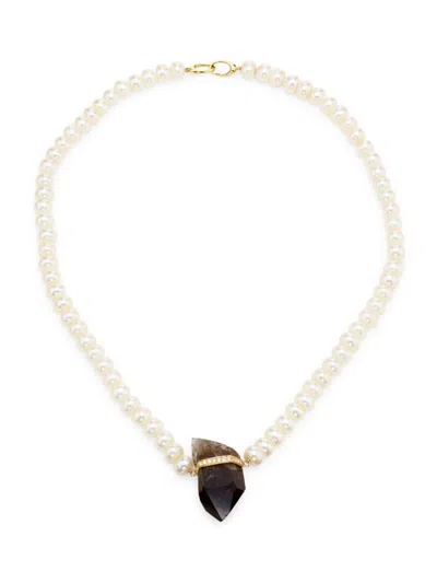 Jia Jia Women's Ocean 14k Yellow Gold & Multi-gemstone Pendant Necklace In Black