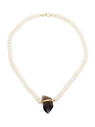 Jia Jia Women's Ocean 14k Yellow Gold & Multi-gemstone Pendant Necklace In Pearl