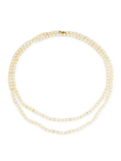Jia Jia Women's Ocean 14k Yellow Gold, Freshwater Pearl & Opal Beaded Double-strand Necklace In Neutral
