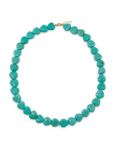 Jia Jia Women's Oracle Malachite Heart Necklace In White